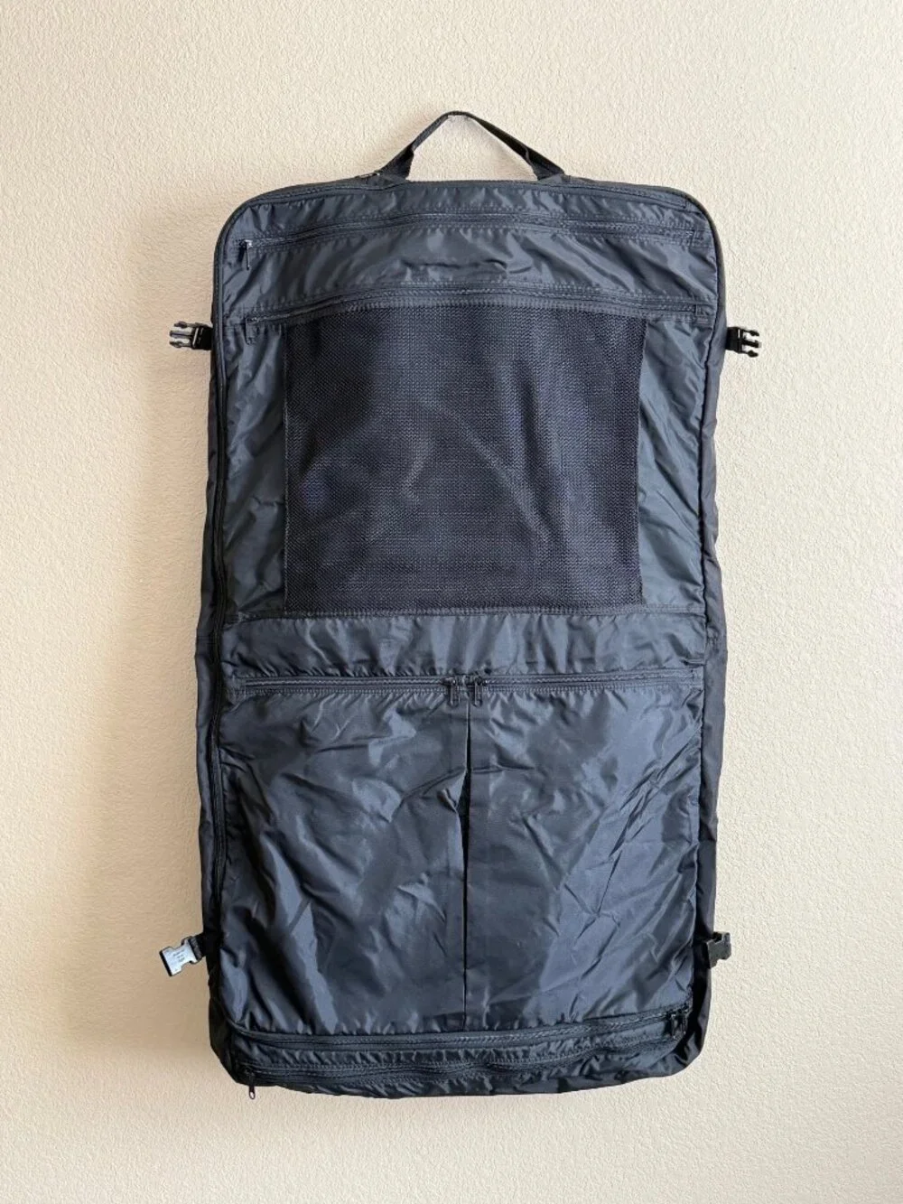 L.L. Bean Garment Travel Luggage Bag Shoulder Strap Black Style M541